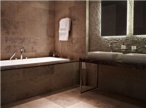 Jura Beige Limestone with Marron Imperial Marble Bath Top Bathroom Remodelling Jura Beige Limestone with Marron Imperial Marble Bath Top Bathroom Remodelling