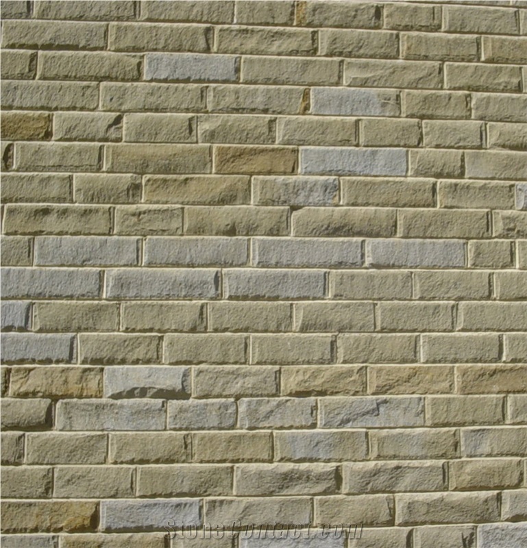 Woodkirk Sandstone Machine Pitched Walling