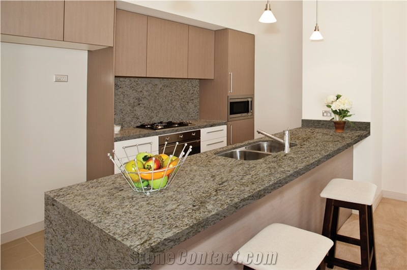 Giallo Imperiale Granite Kitchen Island Top Design