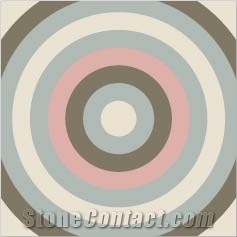 Geometric Series, Ceramic Wall Tiles, Green White Terrazzo and Quartz Stone Tiles