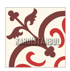 Karoistanbul Cement Tiles 20*20, Red Terrazzo and Quartz Stone Tiles Turkey