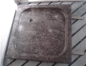 Grigio Sicilia Limestone Carved Shower Tray