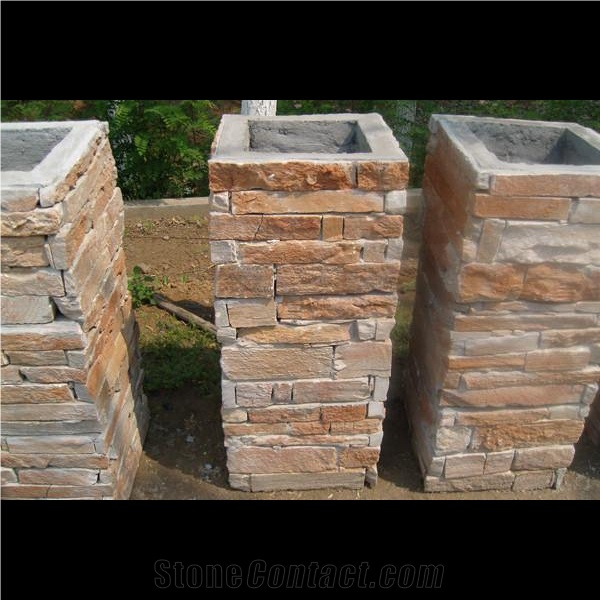 Slate Decoration Stone Pillar,Culture Slate Pillar, Outdoorslate Stone Pillar,Promotional Style Nature Stone Slate Pillars,Rusty Slate Stone Pillar,Chinese Slate Pillar,