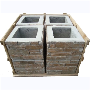 Slate Decoration Stone Pillar,Culture Slate Pillar, Outdoorslate Stone Pillar,Promotional Style Nature Stone Slate Pillars,Rusty Slate Stone Pillar,Chinese Slate Pillar,