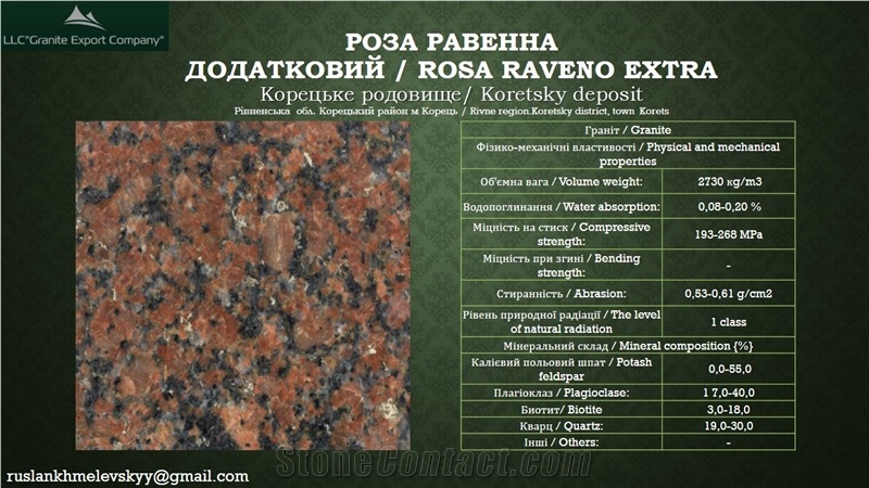 Rosa Raveno Granite