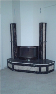 Via Lactea Granite Fireplace Design