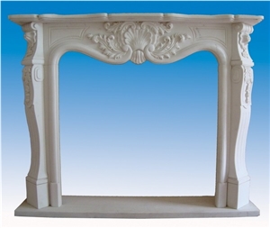 Sf-005, White Marble Fireplace