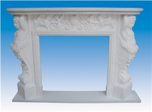 Sf-026, White Marble Fireplace Sf-026, White Marble Fireplace