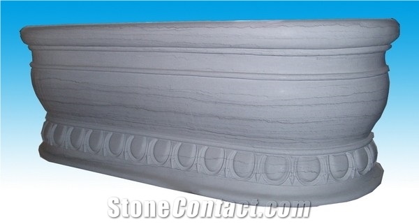 St-008, White Marble Bathtub