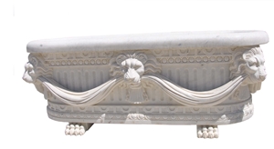 St-015a, White Marble Bathtub