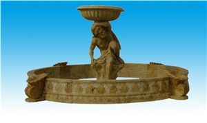 Szf-033, Brown Travertine Fountain