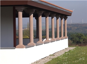 Eifelsandstein Rot Sandstone Roman Temple Complex with Columns