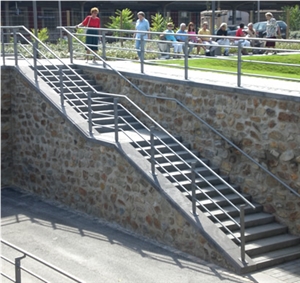 Wall Coping Made Of Mayen Basaltic Lava in the Form Of a Gable Roof