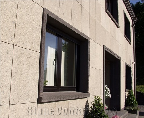 Window Ledge Made Of Mayen Basaltic Lava Installed with an Inclination