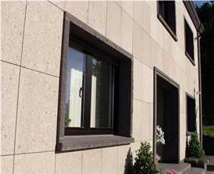 Window Ledge Made Of Mayen Basaltic Lava Installed with an Inclination