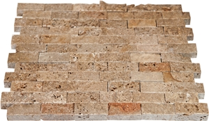 Dark Brown Travertine Mosaic Collections