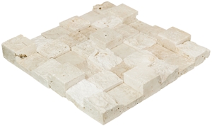 Light Pearl Collection, Light Cream White Travertine Mosaic