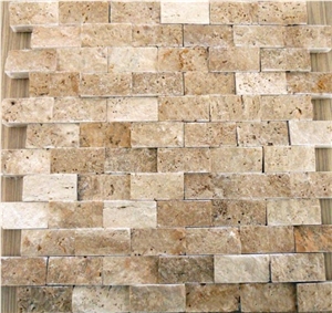 Travertine Napoli Collection, Brown Travertine Mosaic