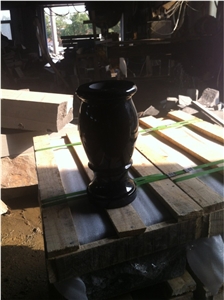 Granite Vase, Fengzhen Black Granite Flower Pot