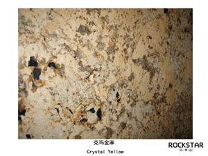 Cheap China Crystal Yellow- Polished/Flamed/Bush Hammered Granite