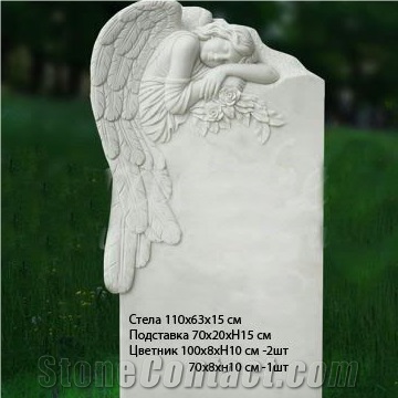 Monument & Tombstone Im03, Han White Marble Monument & Tombstone