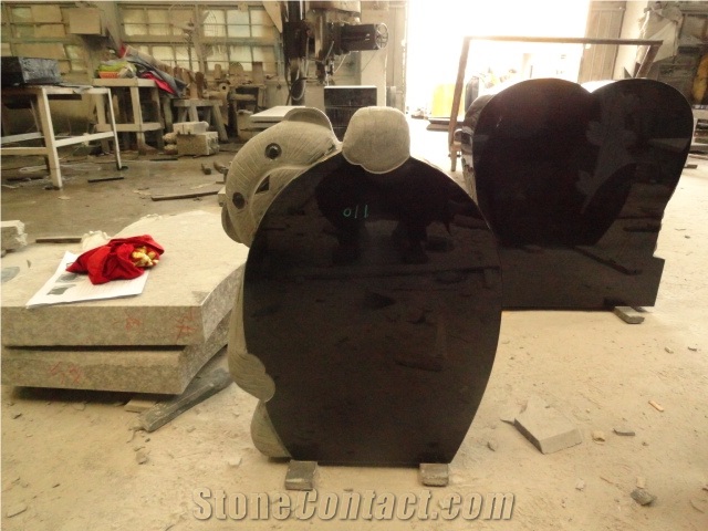 Monument & Tombstone Im07, Shanxi Black Granite Monument & Tombstone