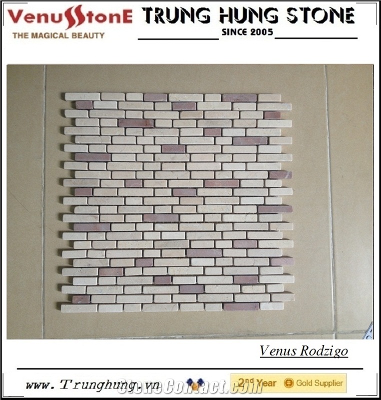 Multicolor Tumbled Marble Mosaic Tiles