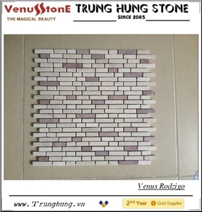 Multicolor Tumbled Marble Mosaic Tiles