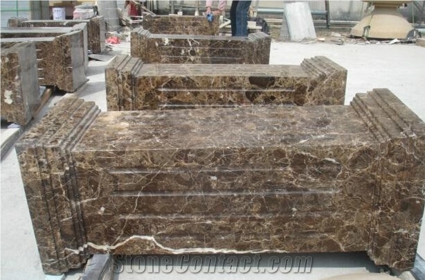 Dark Emperador Marble Fireplace,Spain Brown Marble
