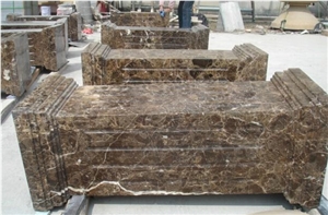 Dark Emperador Marble Fireplace,Spain Brown Marble