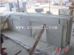 G655 White Flower Granite Bench Tops, G655 Kitchen Countertops & Bar Top 