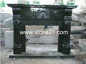 Indian Green Granite Fireplace, Green Granite Fireplace