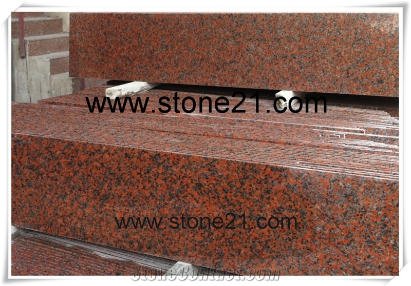 Maple Red Granite Tiles and Slabs, China Red Granite Slabs