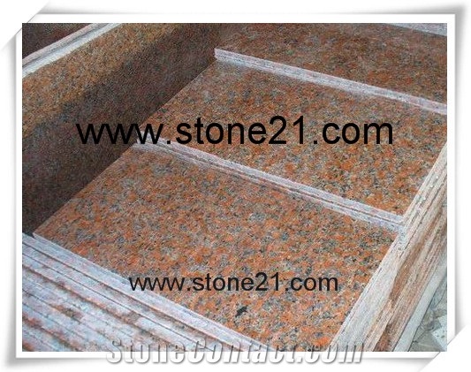 Maple Red Granite Tiles and Slabs, China Red Granite Slabs