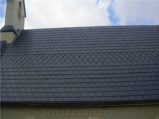 Black Slate Roofing Tiles Project, Roof Project