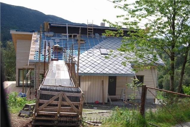 Grey Slate Roofing Tiles Project, Roof Project