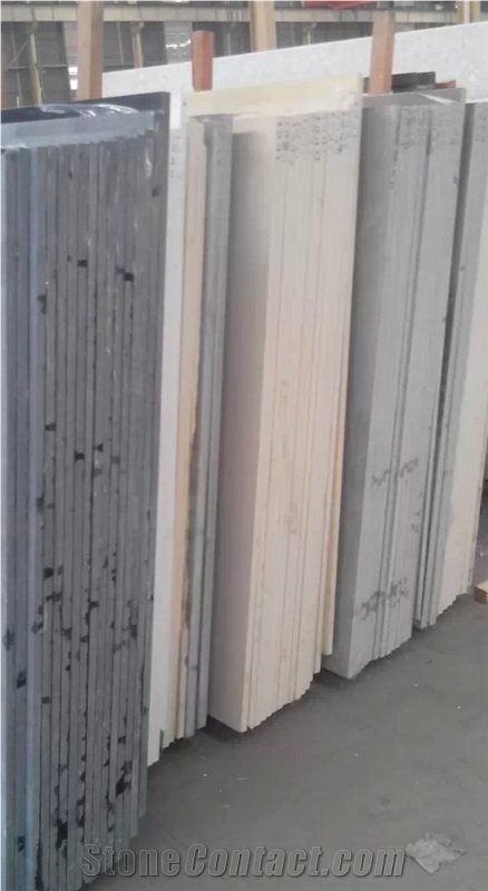 Pure White Quartz Big Slabs 2cm & 3cm for Wall & Inside Floor & Contertop