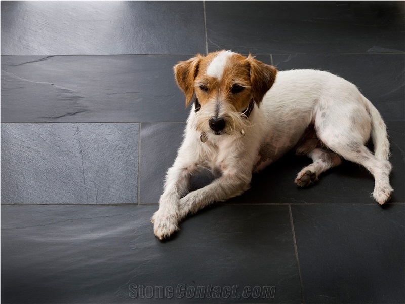 Black Rustic Porto Slate Natural Split Tiles