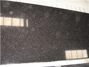 Black Galaxy Machine Polished Strips Slabs & Tiles, Black Galaxy Granite Slabs & Tiles
