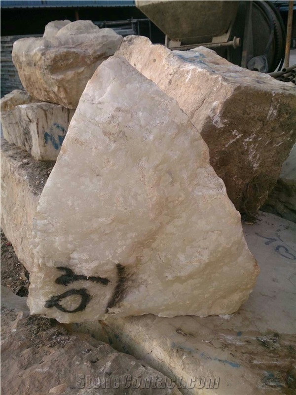 Afganistan White Onyx Blocks, Afghanistan White Translucent Onyx Alabaster