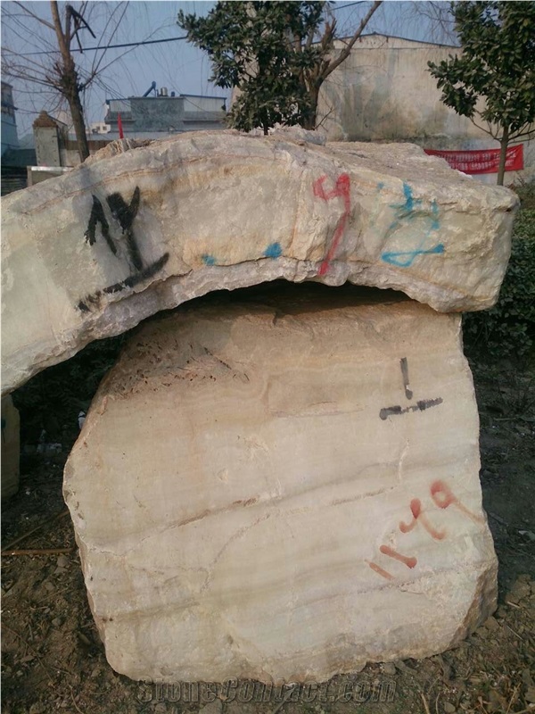 Afganistan White Onyx Blocks, Afghanistan White Translucent Onyx Alabaster