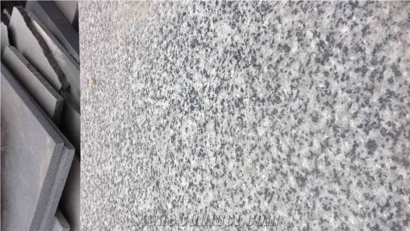 G655 Hazel White Granite Flamed Tiles,Rice Grain White Grey Granite, Flamed Grey Granite Slabs Machine Cutting Panel