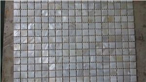 White Chipped, Mother Of Pearl Sea Shell Mosaic Polished for Bathroom Walling,Floor Covering Mosaic Art Pattern