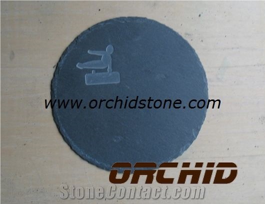 Etched Slate Dining Mats