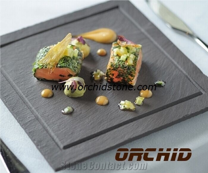 Etched Slate Dinner Mats