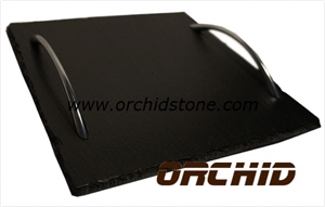 Rectangular Slate Serving Board with Handles Rectangular Slate Serving Board with Handles