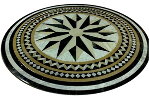 Marble Inlay Waterjet Rosettes