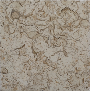 Shell Rhapsody Beige Slabs & Tiles, Shell Stone Beige Limestone Tiles