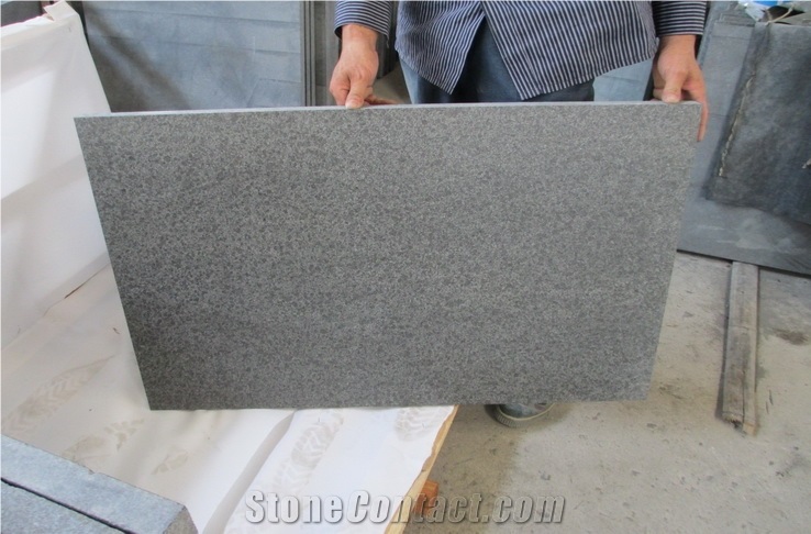 Black Basalt G684 Flamed Tile, China Black Basalt