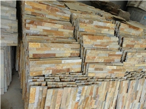 Good Quality Cheaper Chinese Sunset Split Face Multicolour Rusty Slate Stone Veneer, Stone Wall Decor, Exposed Wall Stone,Rustic Slate Feature Wall Rusty Slate Culture Stone Wall Cladding
